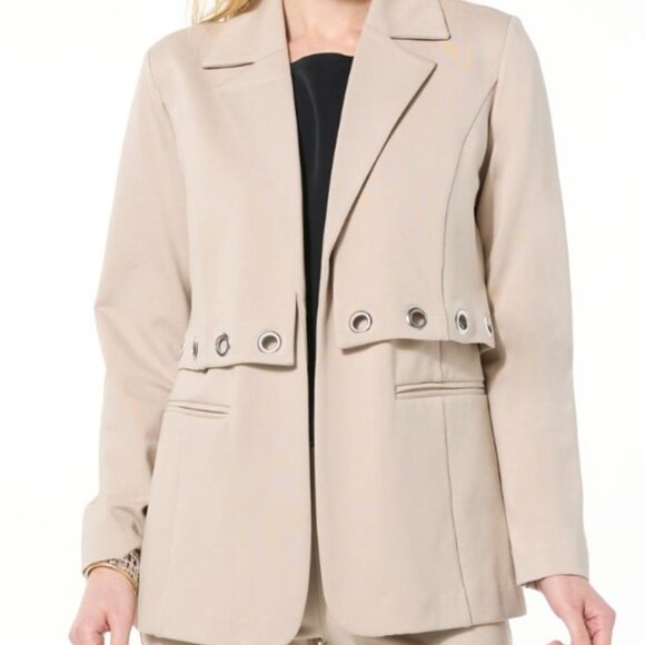 GREY by Jhoan Sebastian Grey Jackets & Blazers - GREY by Jhoan Sebastian Grey 3-in-1 Ponte Blazer MEDIUM PETITE